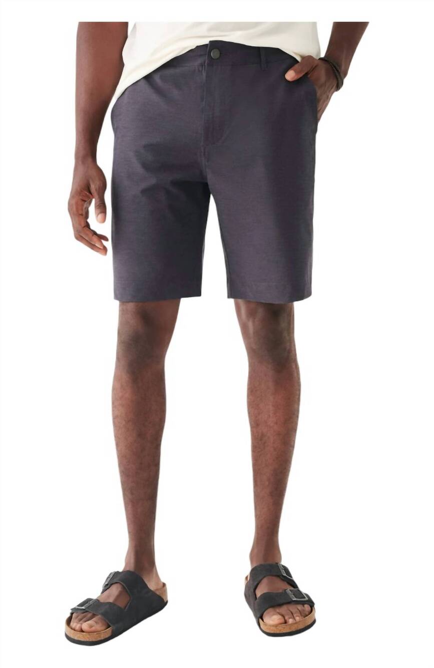 NEW FAHERTY belt loop all day 9" shorts in charcoal